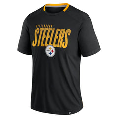 Pittsburgh Steelers Defender Fade Slant T-Shirt - Black T-shirts