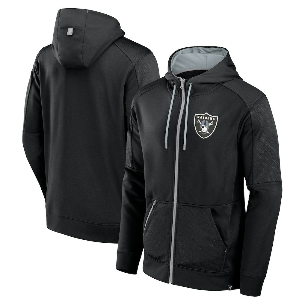 Las Vegas Raiders Defender Full-Zip Hoodie - Black Hoodies