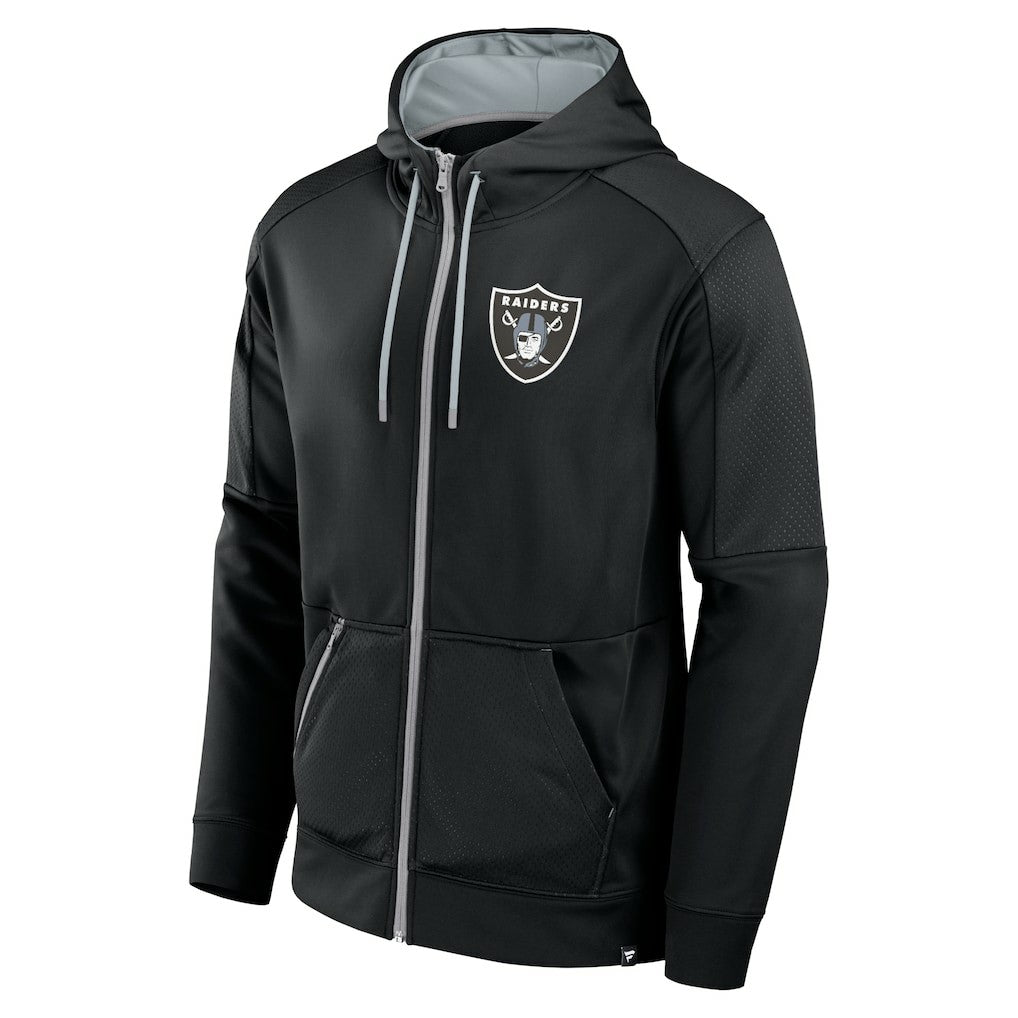 Las Vegas Raiders Defender Full-Zip Hoodie - Black Hoodies