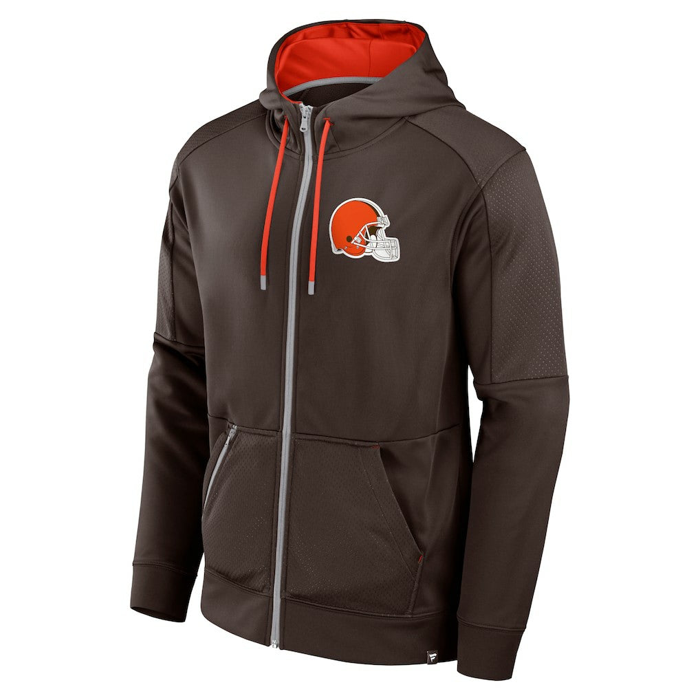 Cleveland Browns Defender Full-Zip Hoodie - Brown Hoodies