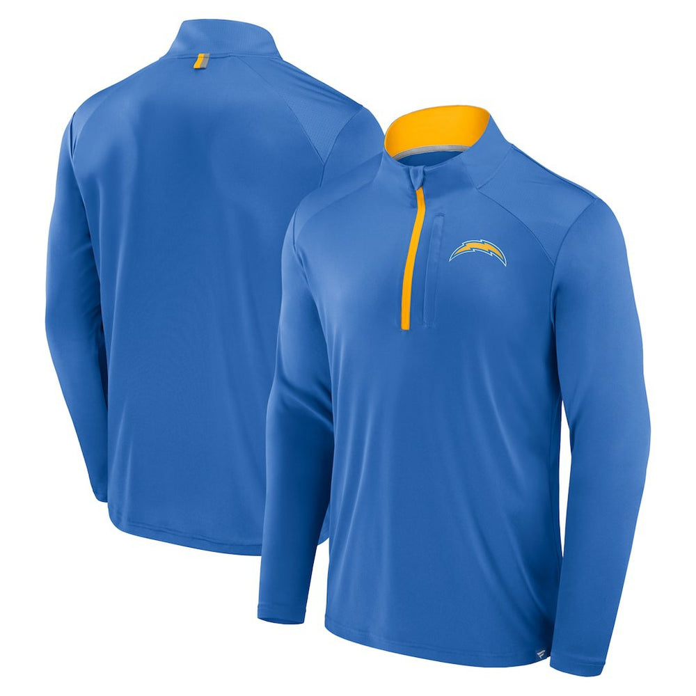 Los Angeles Chargers Defender Long Sleeve Quarter-Zip Jacket - Powder Blue Jackets