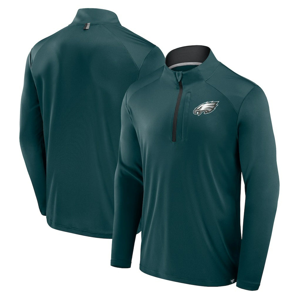 Philadelphia Eagles Defender Long Sleeve Quarter-Zip Jacket - Midnight Green Jackets