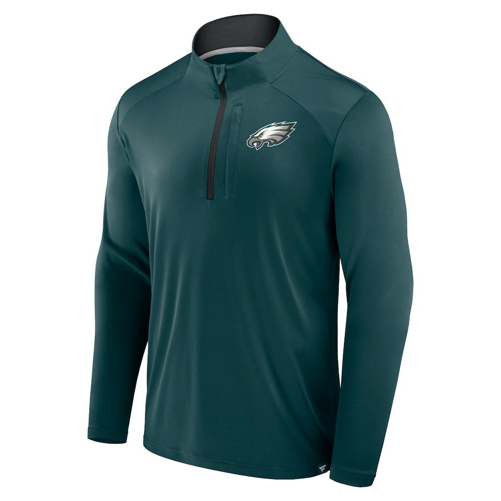 Philadelphia Eagles Defender Long Sleeve Quarter-Zip Jacket - Midnight Green Jackets
