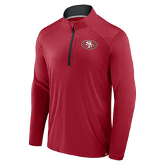 San Francisco 49ers Defender Long Sleeve Quarter-Zip Jacket - Scarlet Jackets