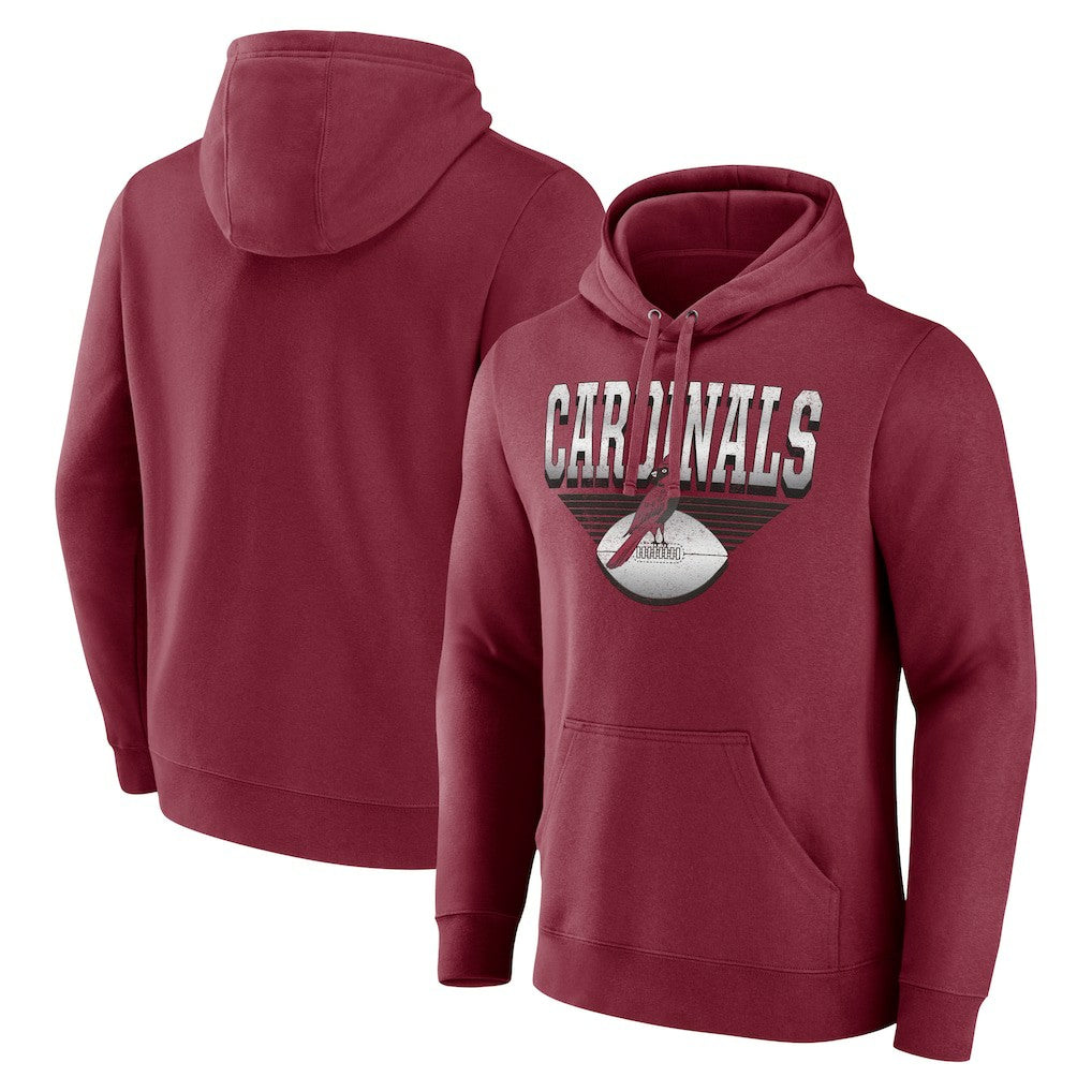 Arizona Cardinals Geometric Chrome Pullover Hoodie - Cardinal Hoodies