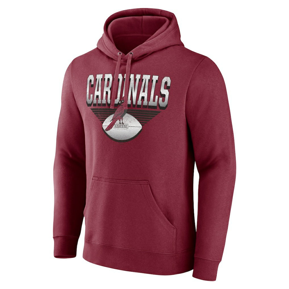 Arizona Cardinals Geometric Chrome Pullover Hoodie - Cardinal Hoodies