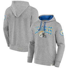 Los Angeles Chargers Label Maker Pullover Hoodie - Gray Hoodies