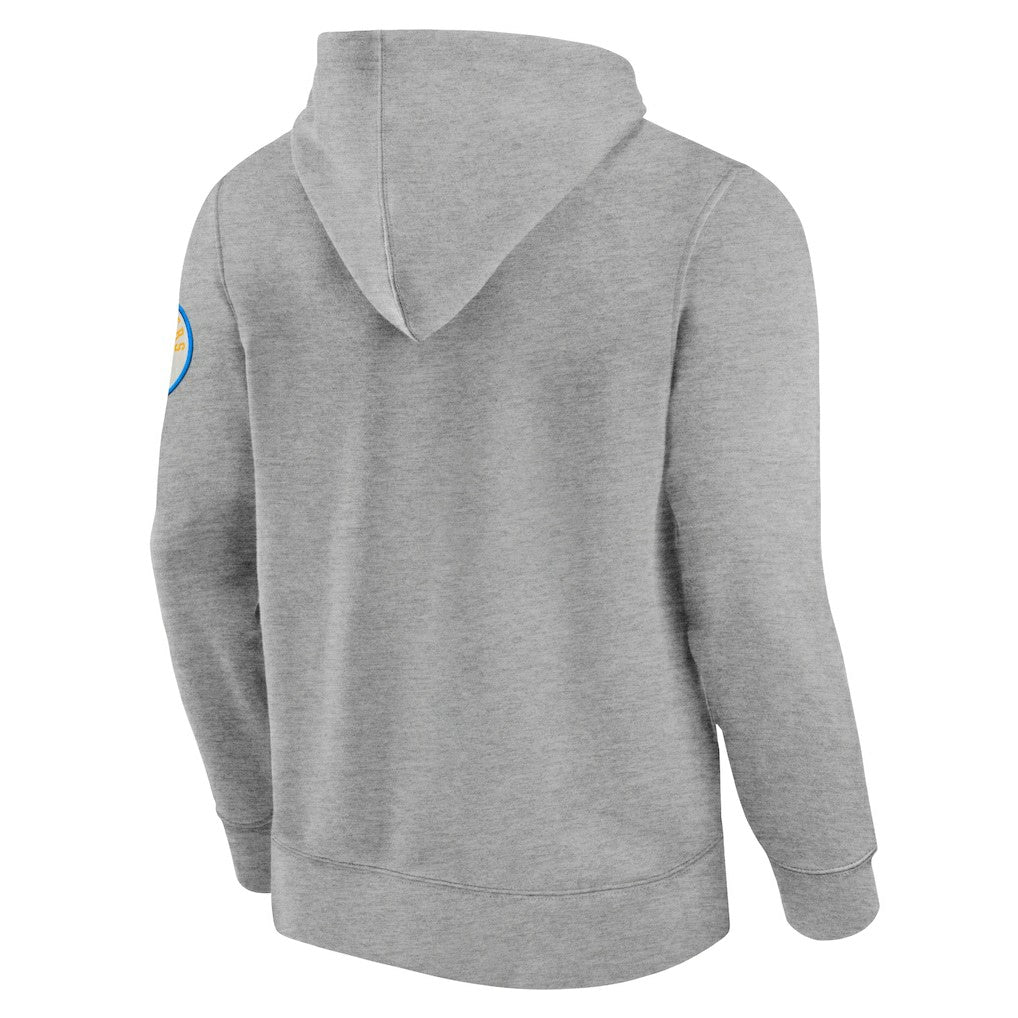 Los Angeles Chargers Label Maker Pullover Hoodie - Gray Hoodies