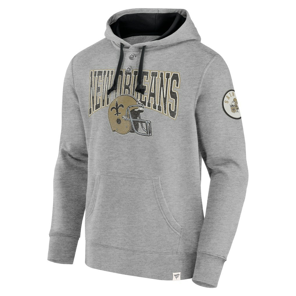 New Orleans Saints Label Maker Pullover Hoodie - Black Hoodies
