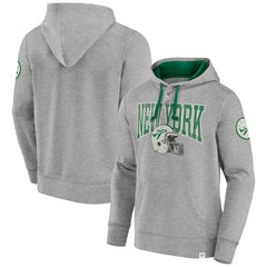 New York Jets Label Maker Pullover Hoodie - Heather Gray Hoodies