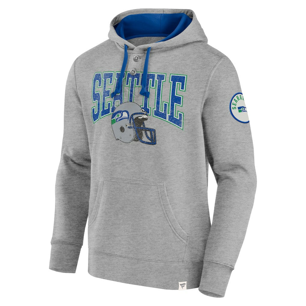 Seattle Seahawks Label Maker Pullover Hoodie - Heather Gray Hoodies