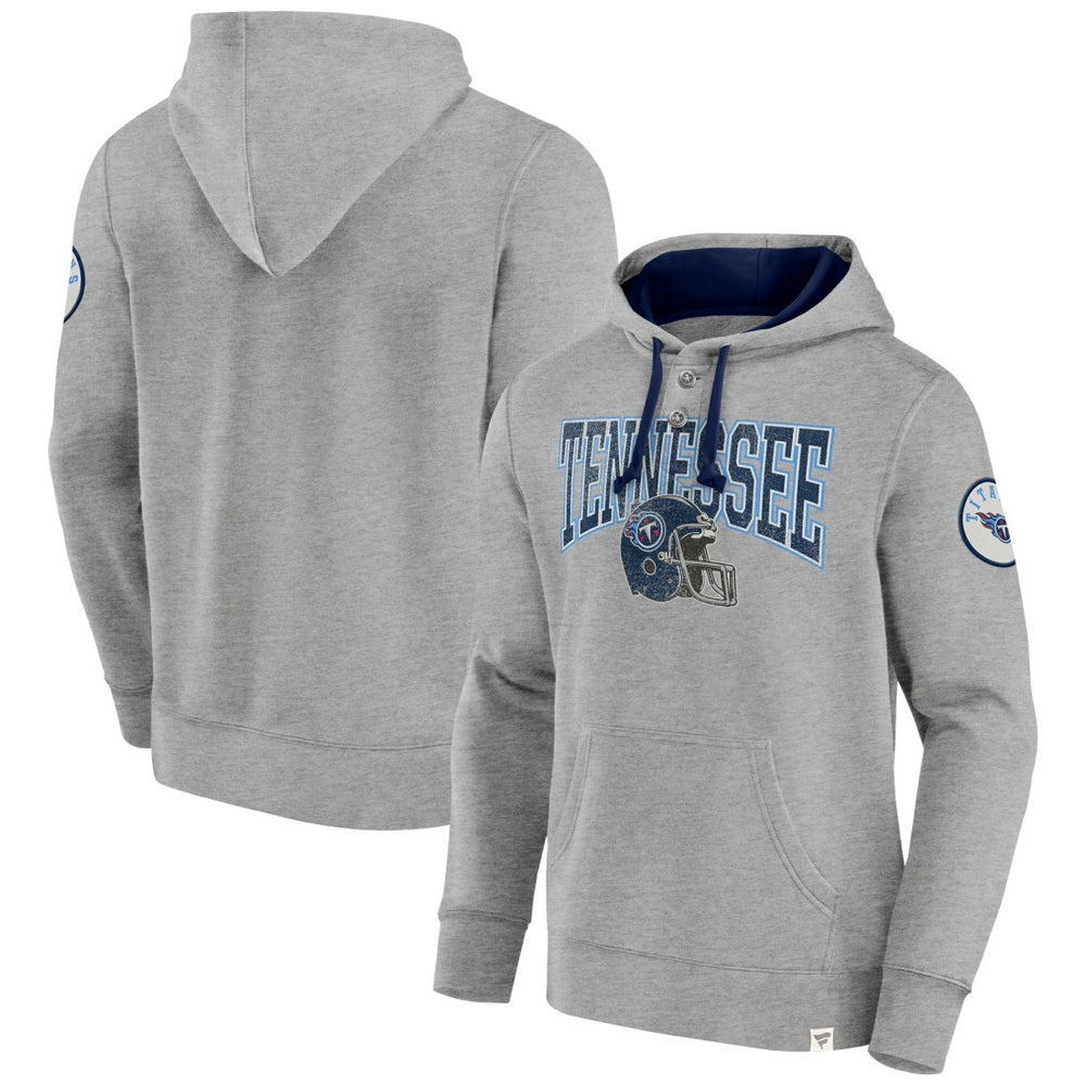 Tennessee Titans Label Maker Pullover Hoodie - Heather Gray Hoodies