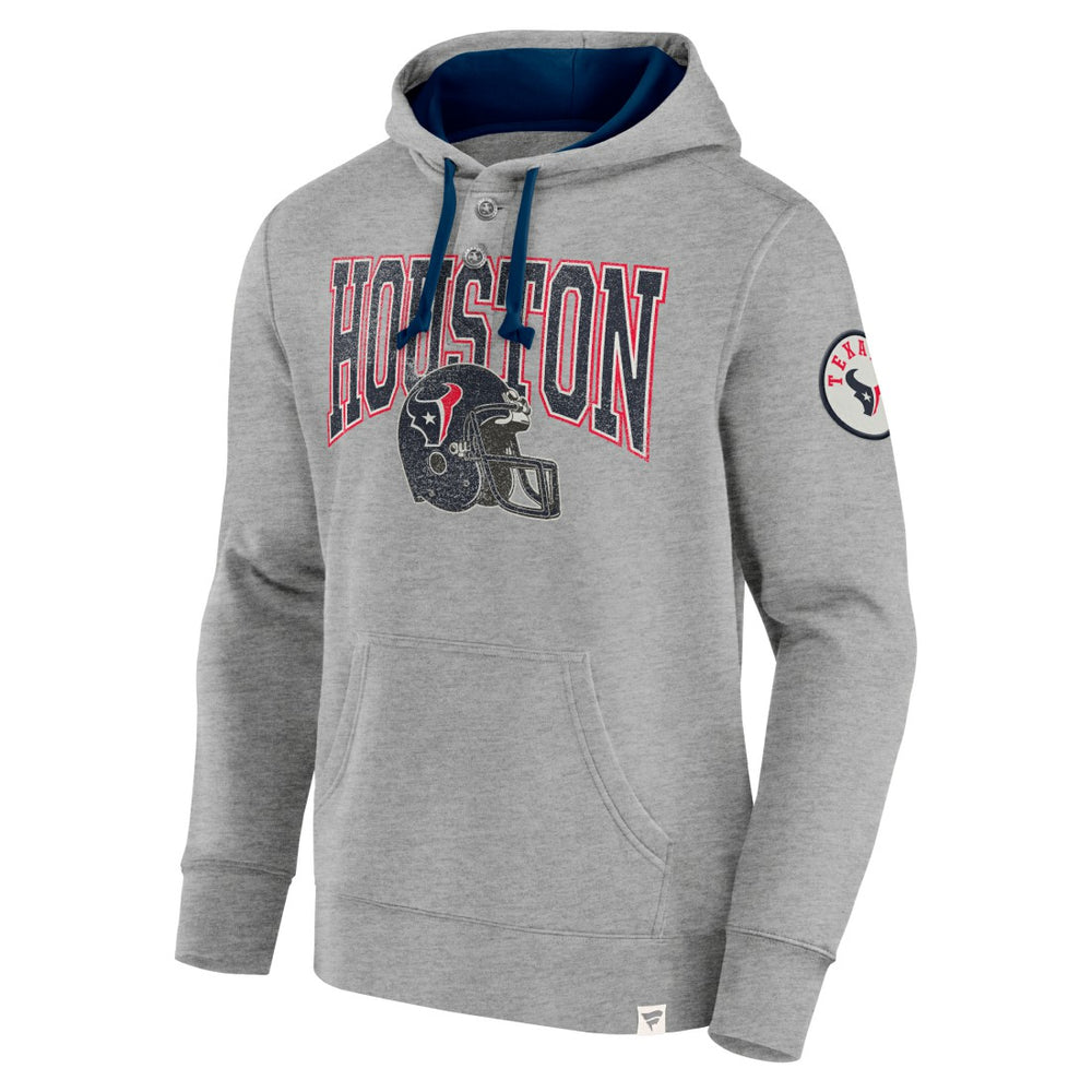 Houston Texans Label Maker Pullover Hoodie - Heather Gray Hoodies