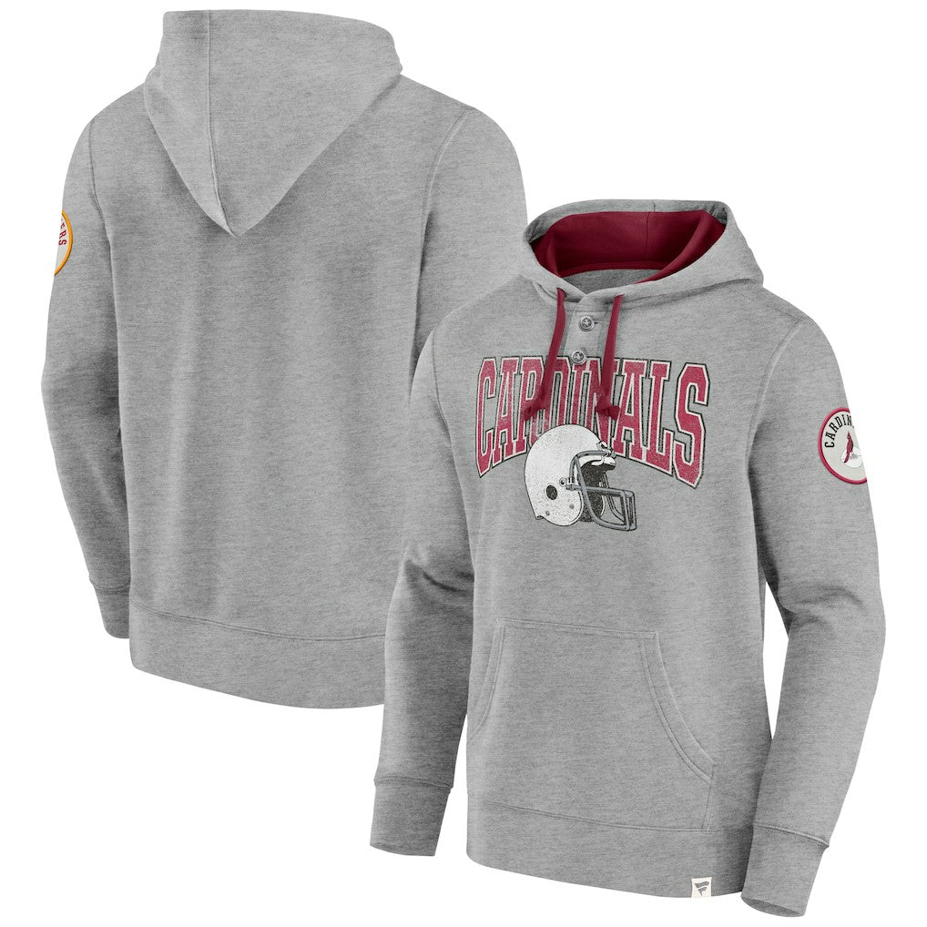 Arizona Cardinals Label Maker Pullover Hoodie - Heather Gray Hoodies