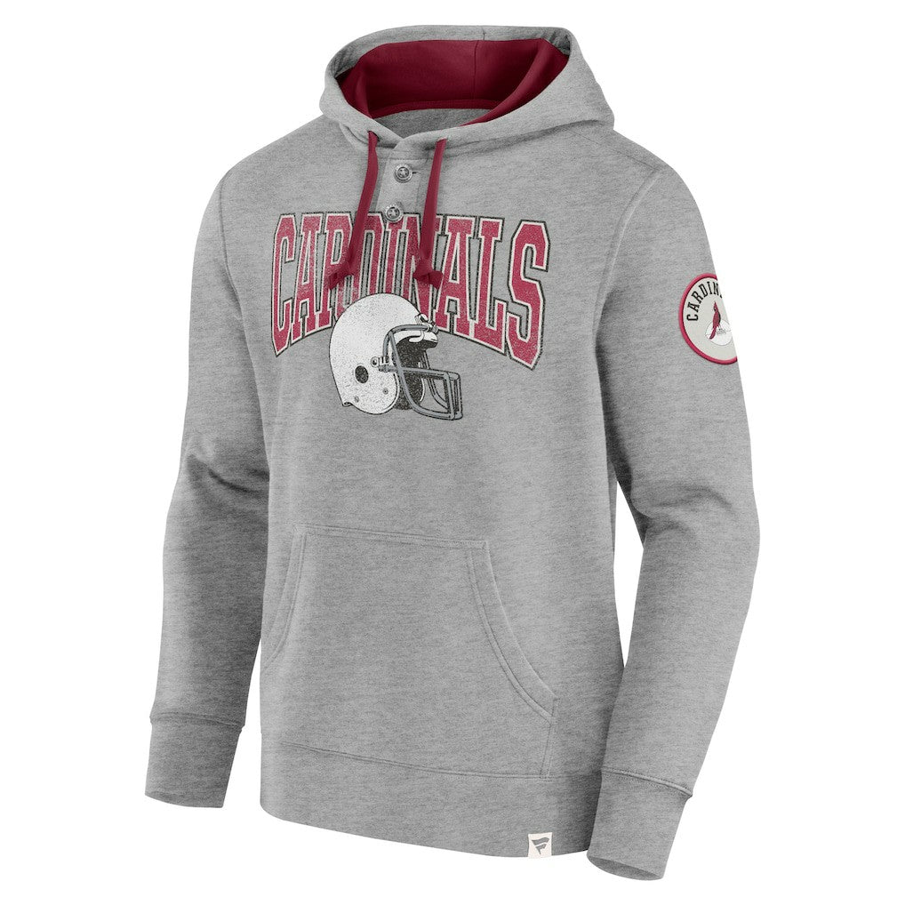 Arizona Cardinals Label Maker Pullover Hoodie - Heather Gray Hoodies