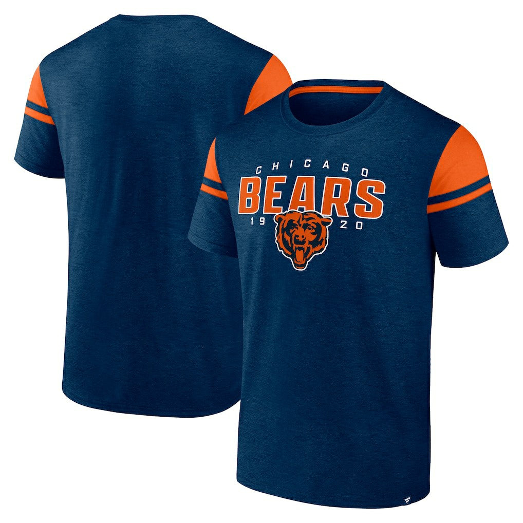 Chicago Bears Old School Play Slub T-Shirt - Navy T-shirts