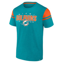 Miami Dolphins Old School Play Slub T-Shirt - Aqua T-shirts