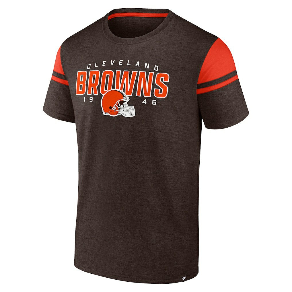 Cleveland Browns Old School Play Slub T-Shirt - Brown T-shirts