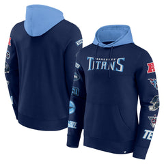 Tennessee Titans Patched Out Pullover Hoodie - Navy/Light Blue Hoodies