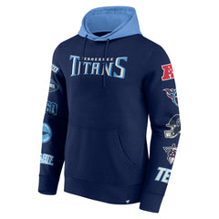 Tennessee Titans Patched Out Pullover Hoodie - Navy/Light Blue Hoodies