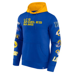 Los Angeles Rams Patched Out Pullover Hoodie - Royal/Gold Hoodies