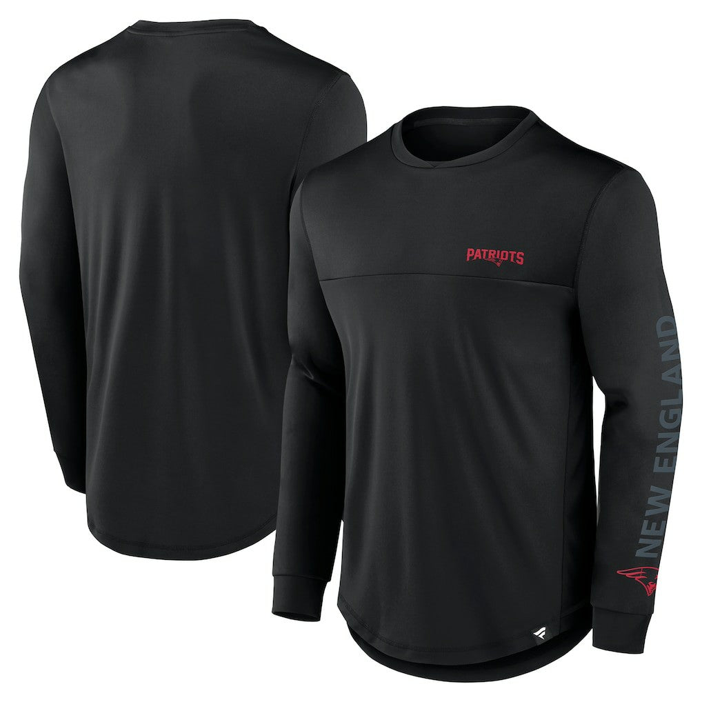 New England Patriots Blackout Long Sleeve T-Shirt - Black T-shirts