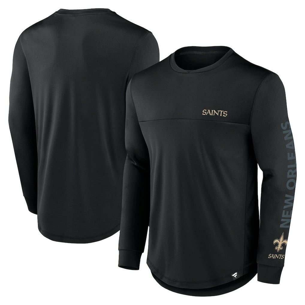 New Orleans Saints Blackout Long Sleeve T-Shirt - Black T-shirts