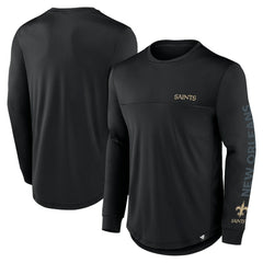 New Orleans Saints Blackout Long Sleeve T-Shirt - Black T-shirts