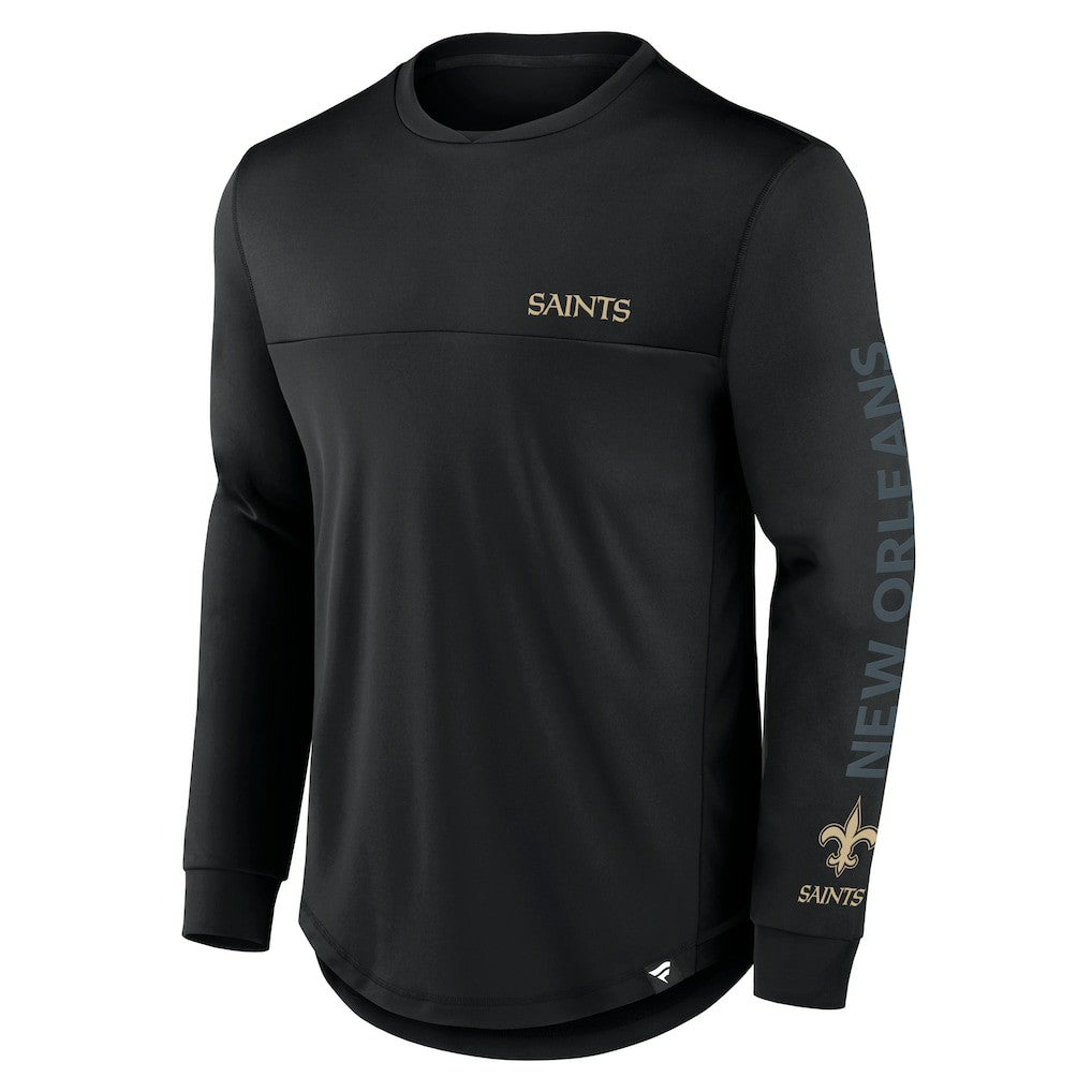 New Orleans Saints Blackout Long Sleeve T-Shirt - Black T-shirts