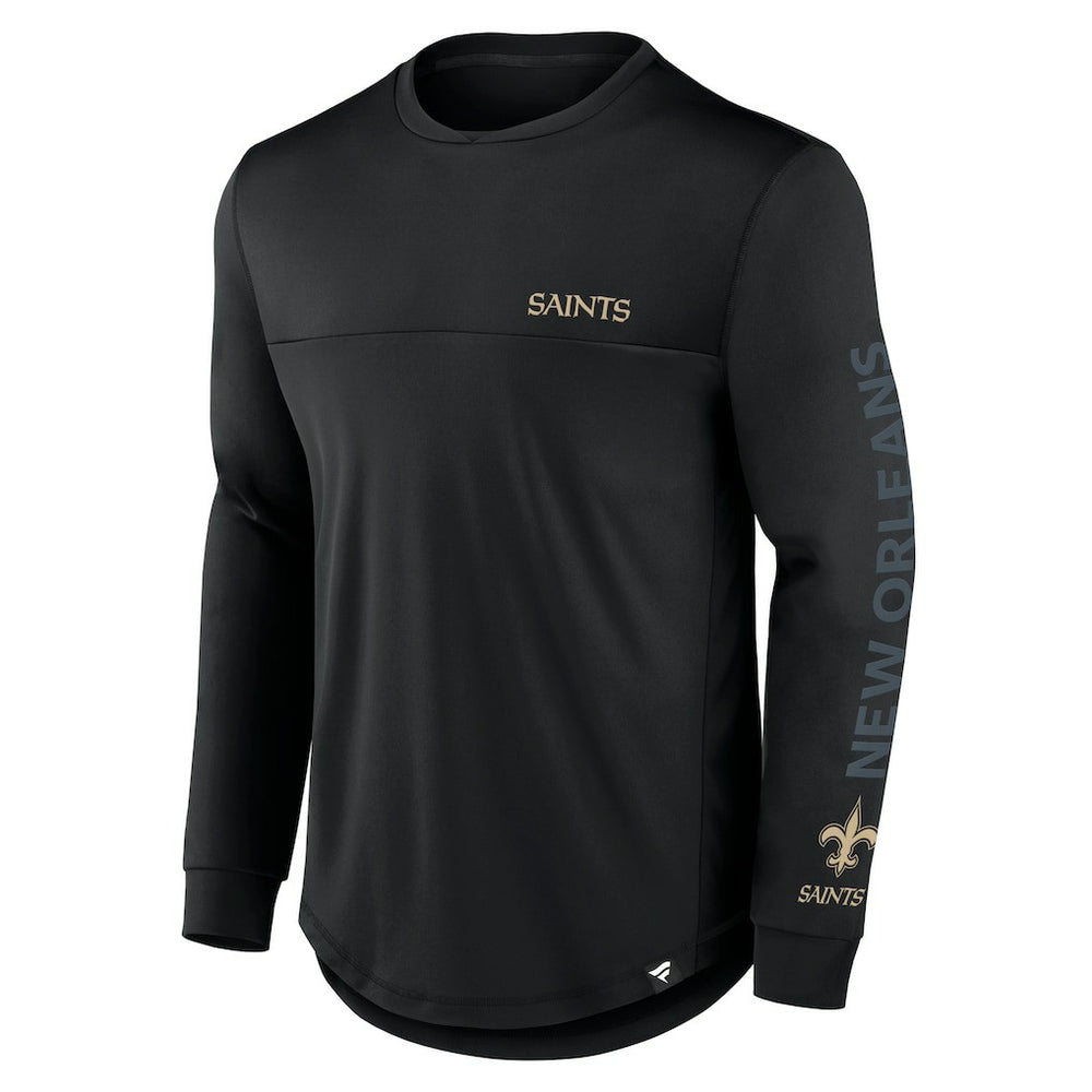 New Orleans Saints Blackout Long Sleeve T-Shirt - Black T-shirts