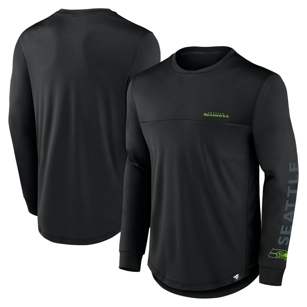 Seattle Seahawks Blackout Long Sleeve T-Shirt - Black T-shirts