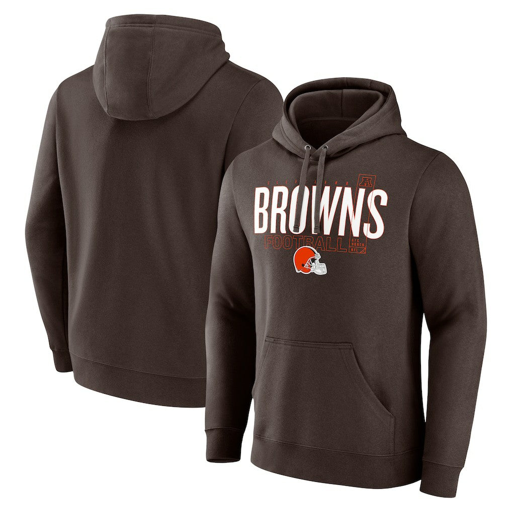 Cleveland Browns Pylon Outline Pullover Hoodie - Brown Hoodies