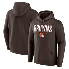 Cleveland Browns Pylon Outline Pullover Hoodie - Brown Hoodies