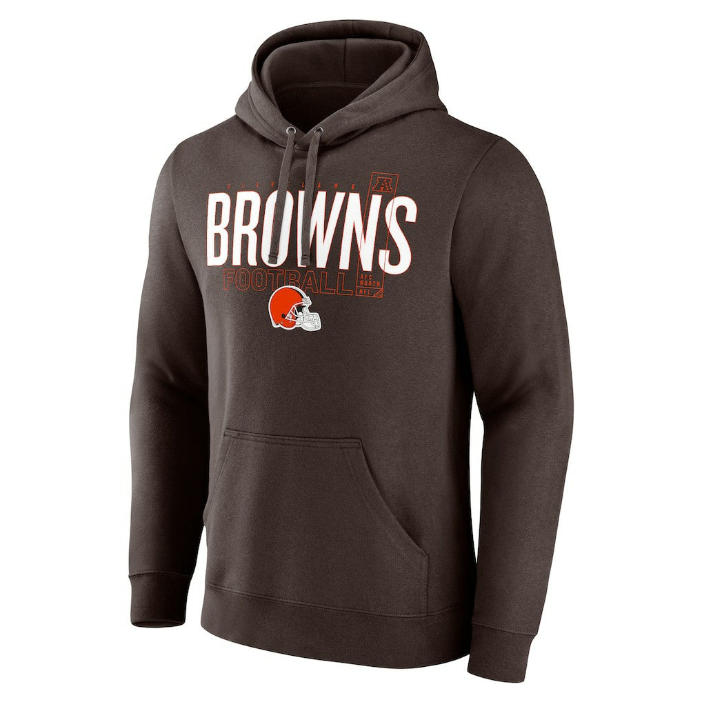 Cleveland Browns Pylon Outline Pullover Hoodie - Brown Hoodies