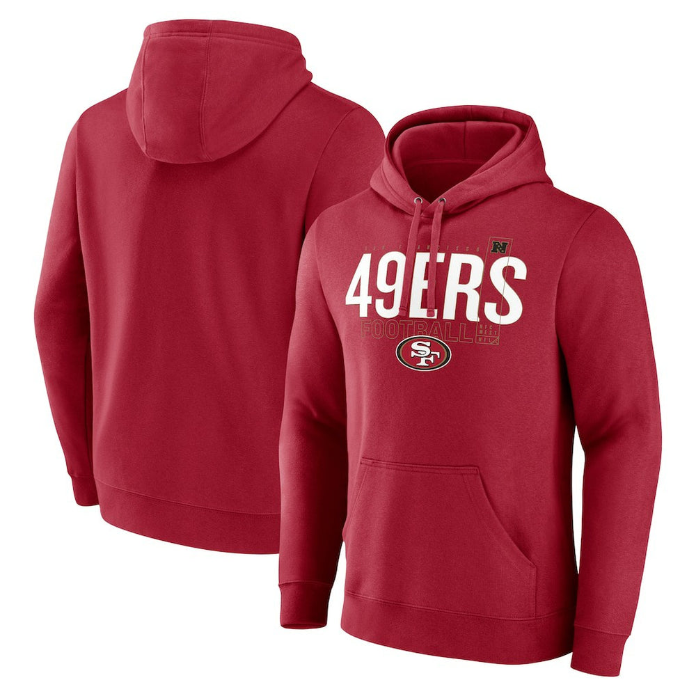 San Francisco 49ers Pylon Outline Pullover Hoodie - Scarlet Hoodies