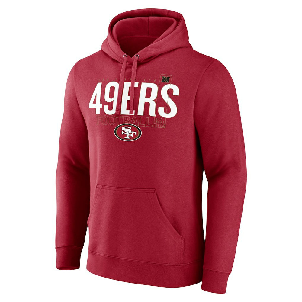 San Francisco 49ers Pylon Outline Pullover Hoodie - Scarlet Hoodies