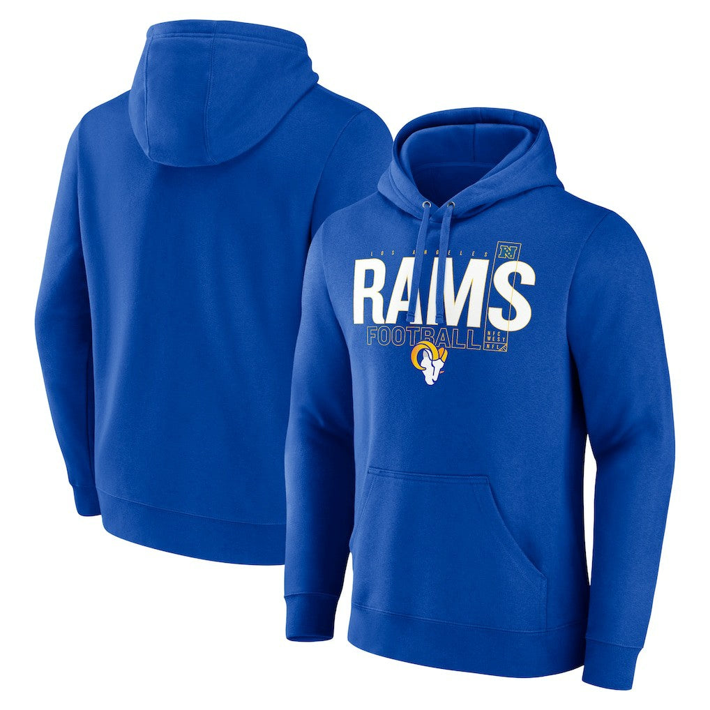 Los Angeles Rams Pylon Outline Pullover Hoodie - Royal Hoodies