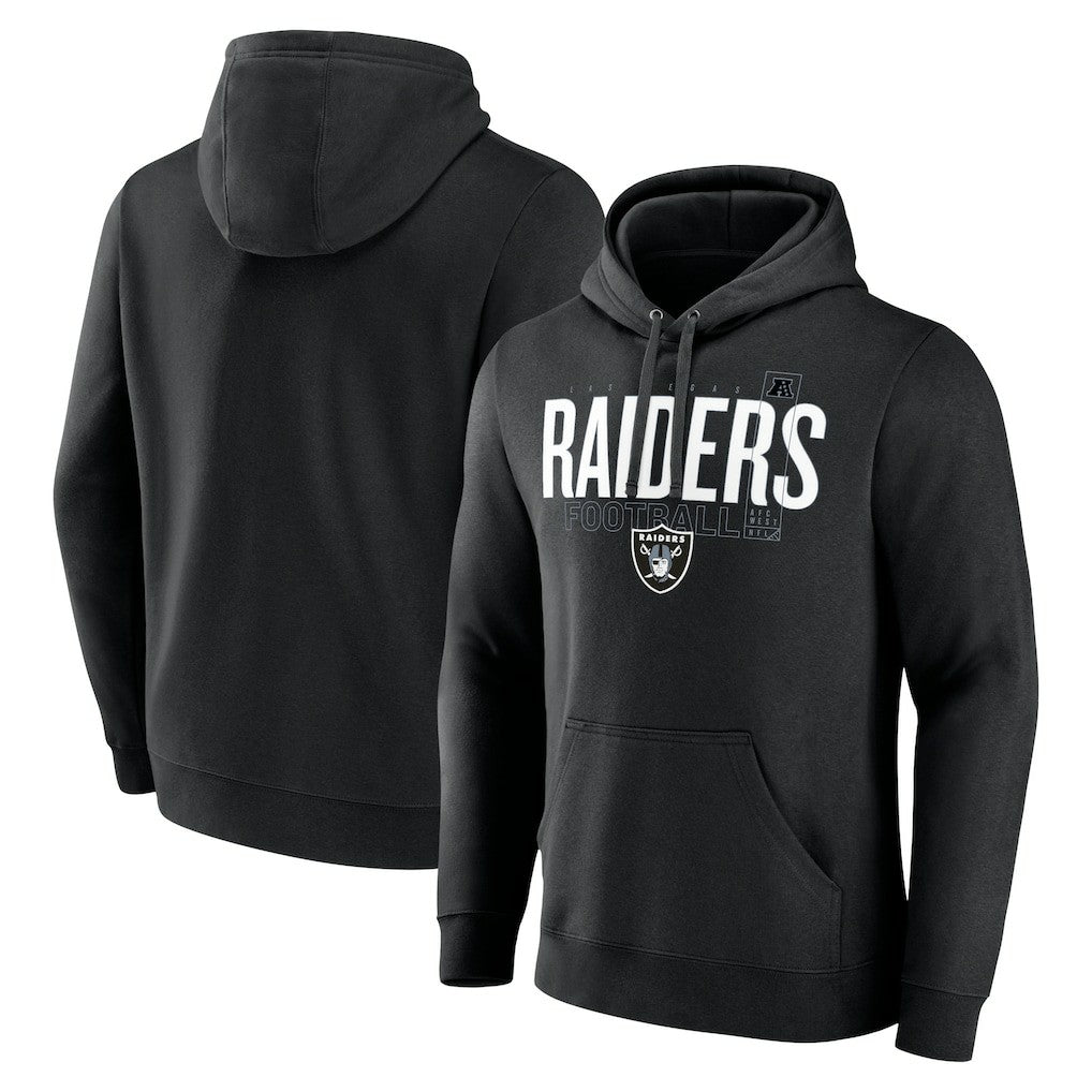 Las Vegas Raiders Pylon Outline Pullover Hoodie - Black Hoodies