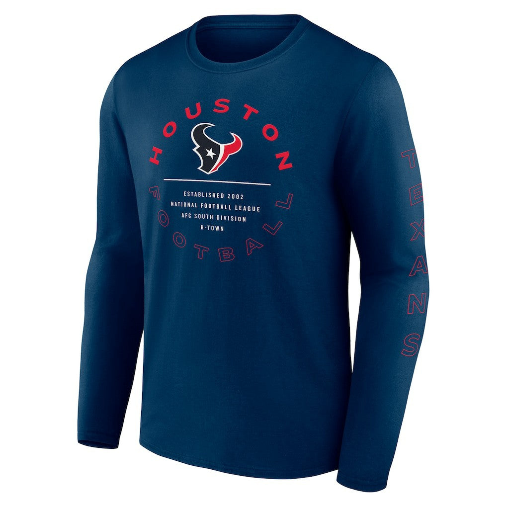 Houston Texans Stat Sheet Long Sleeve T-Shirt - Navy T-shirts