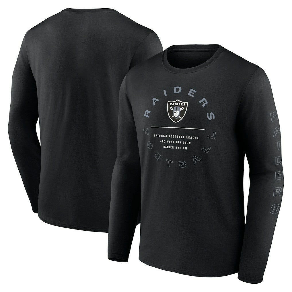 Las Vegas Raiders Stat Sheet Long Sleeve T-Shirt - Black T-shirts