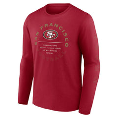 San Francisco 49ers Stat Sheet Long Sleeve T-Shirt - Scarlet T-shirts