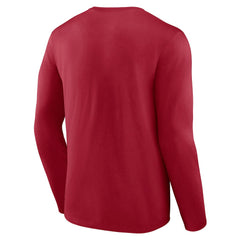 San Francisco 49ers Stat Sheet Long Sleeve T-Shirt - Scarlet T-shirts