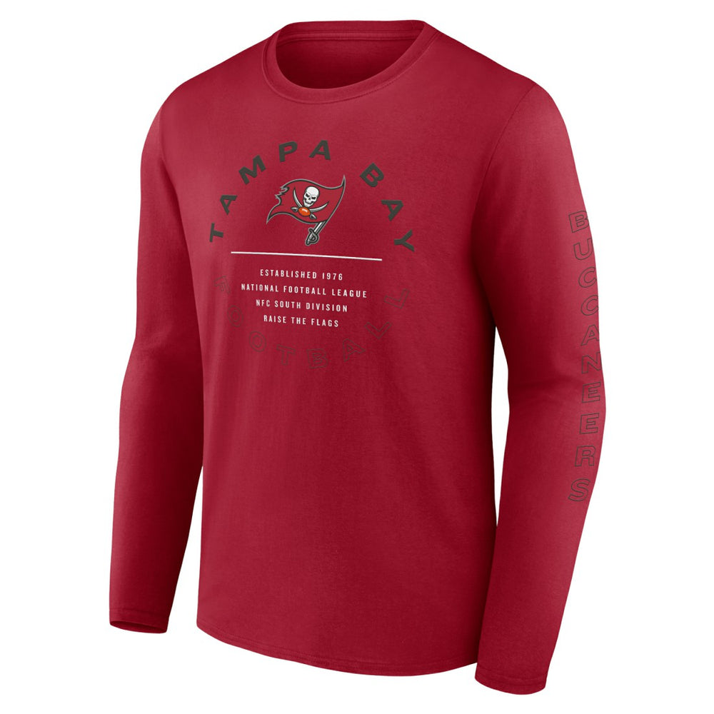 Tampa Bay Buccaneers Stat Sheet Long Sleeve T-Shirt - Red T-shirts