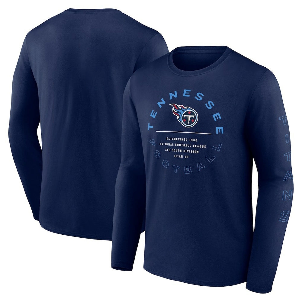 Tennessee Titans Stat Sheet Long Sleeve T-Shirt - Navy T-shirts