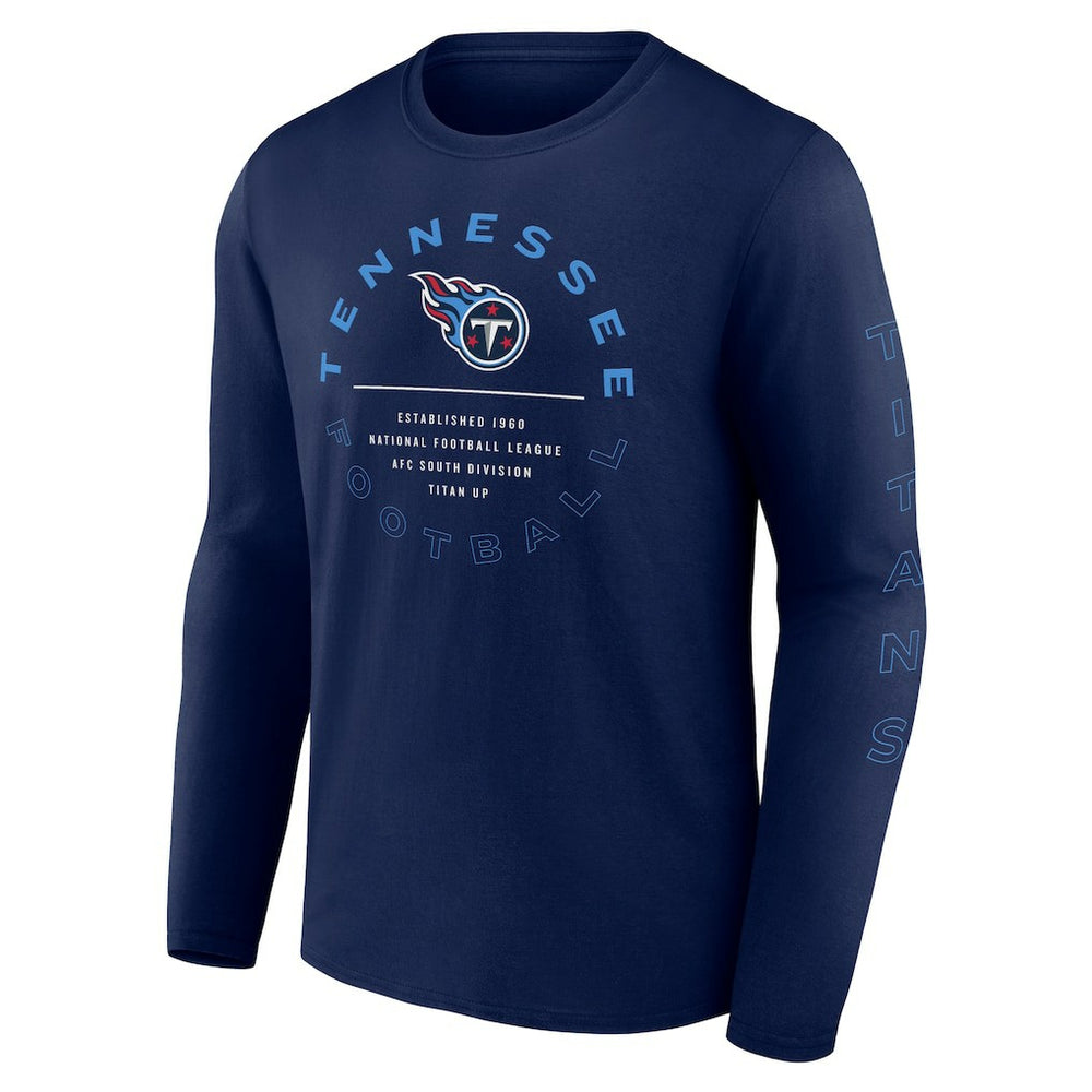Tennessee Titans Stat Sheet Long Sleeve T-Shirt - Navy T-shirts