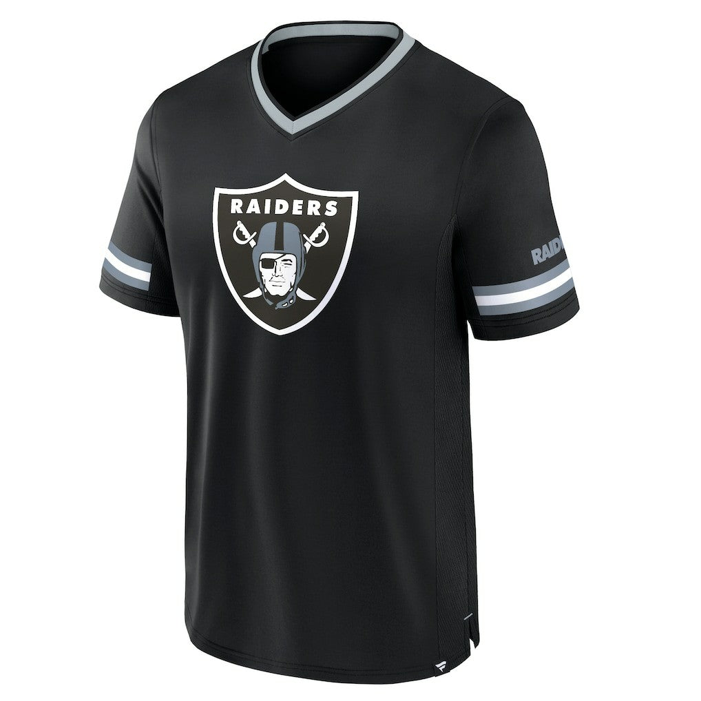 Las Vegas Raiders Stripe Stacking T-Shirt - Black T-shirts