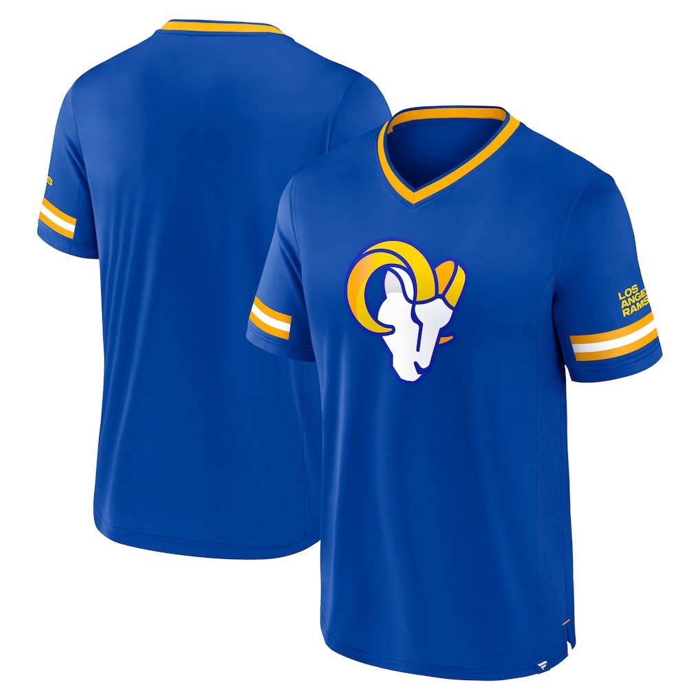 Los Angeles Rams Stripe Stacking T-Shirt - Royal T-shirts