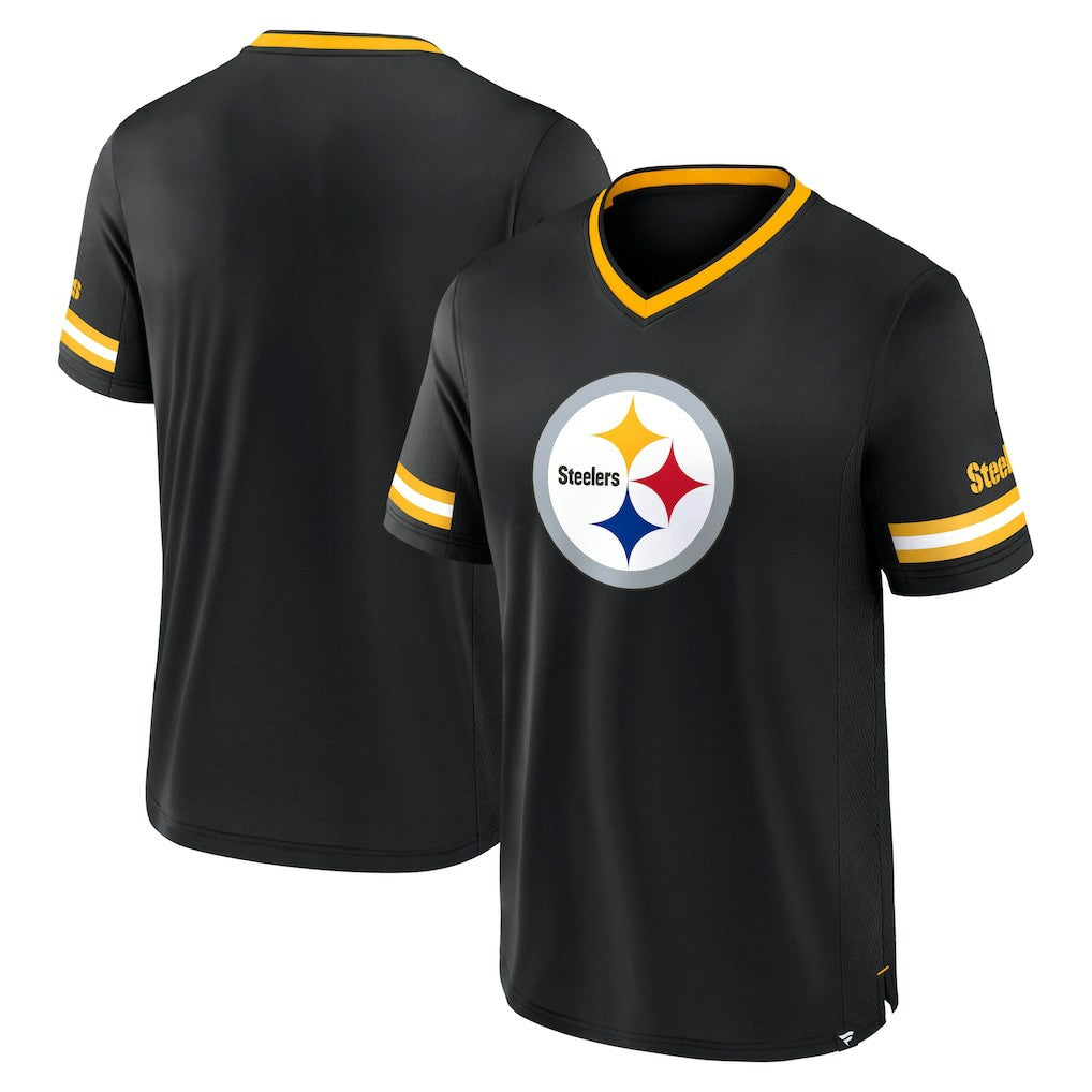 Pittsburgh Steelers Stripe Stacking T-Shirt - Black T-shirts