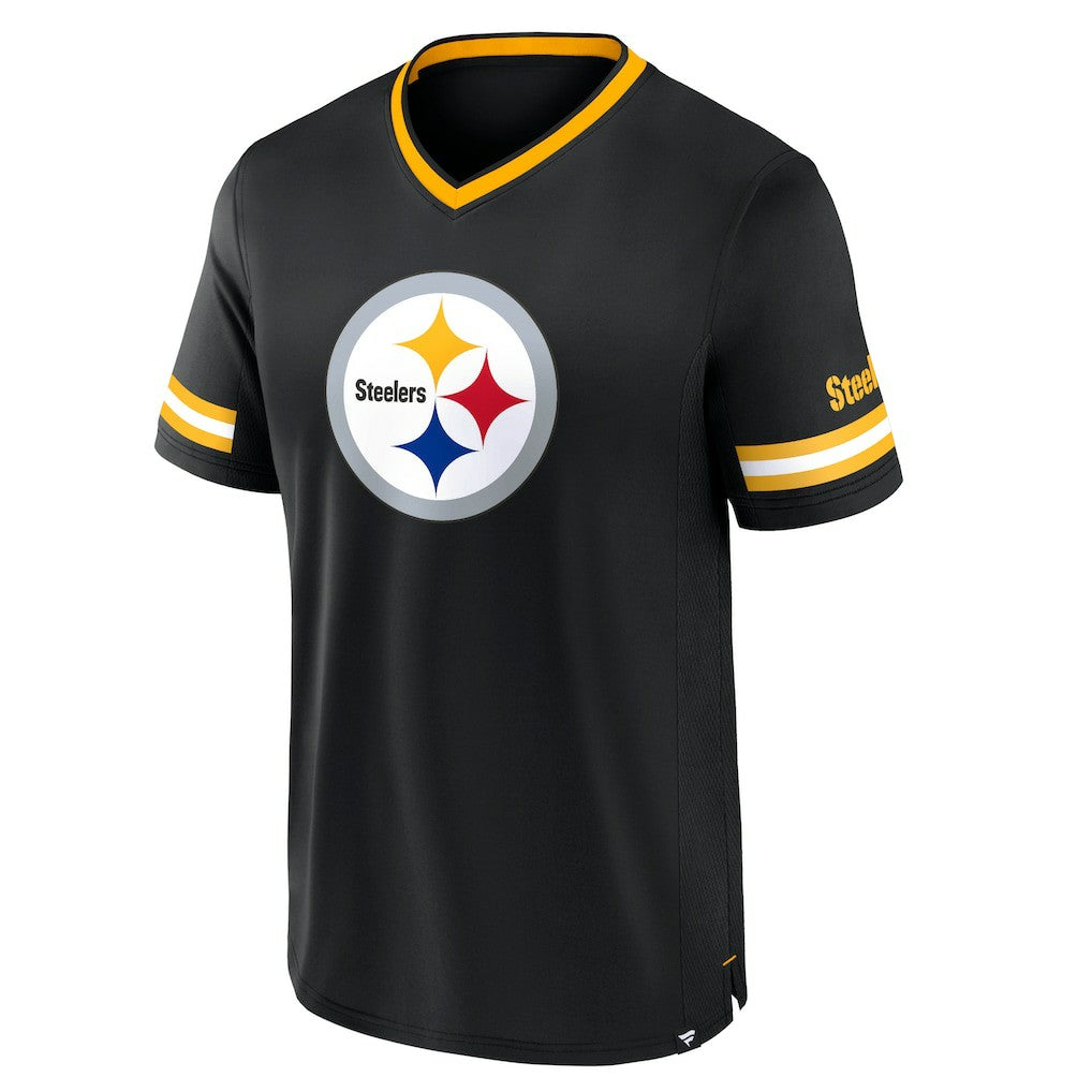 Pittsburgh Steelers Stripe Stacking T-Shirt - Black T-shirts