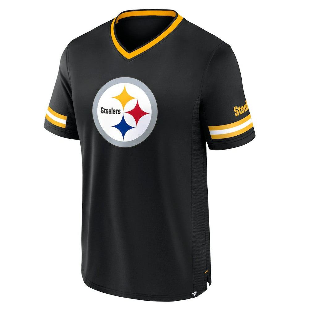 Pittsburgh Steelers Stripe Stacking T-Shirt - Black T-shirts